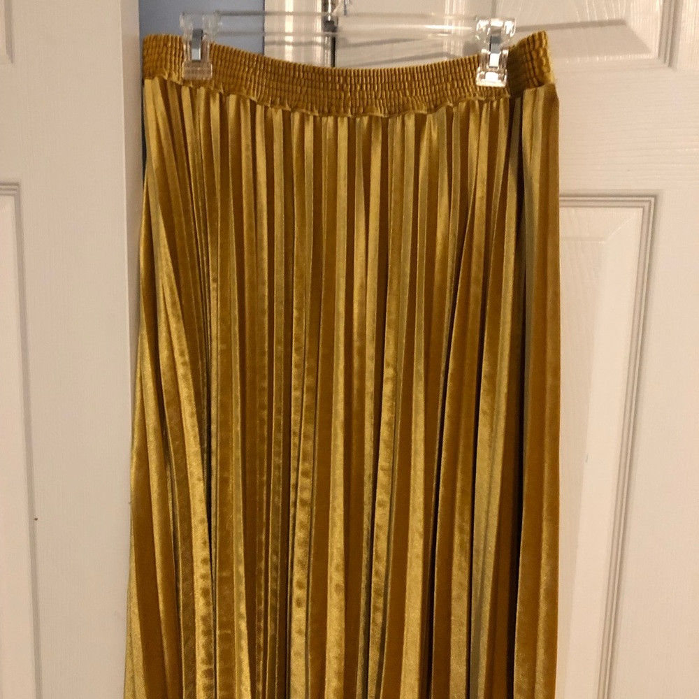 Gold velvet midi skirt, A New Day from Target